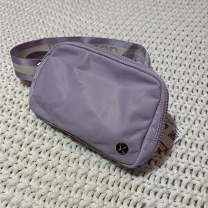 Lululemon lilac ether everywhere belt bag wordmark